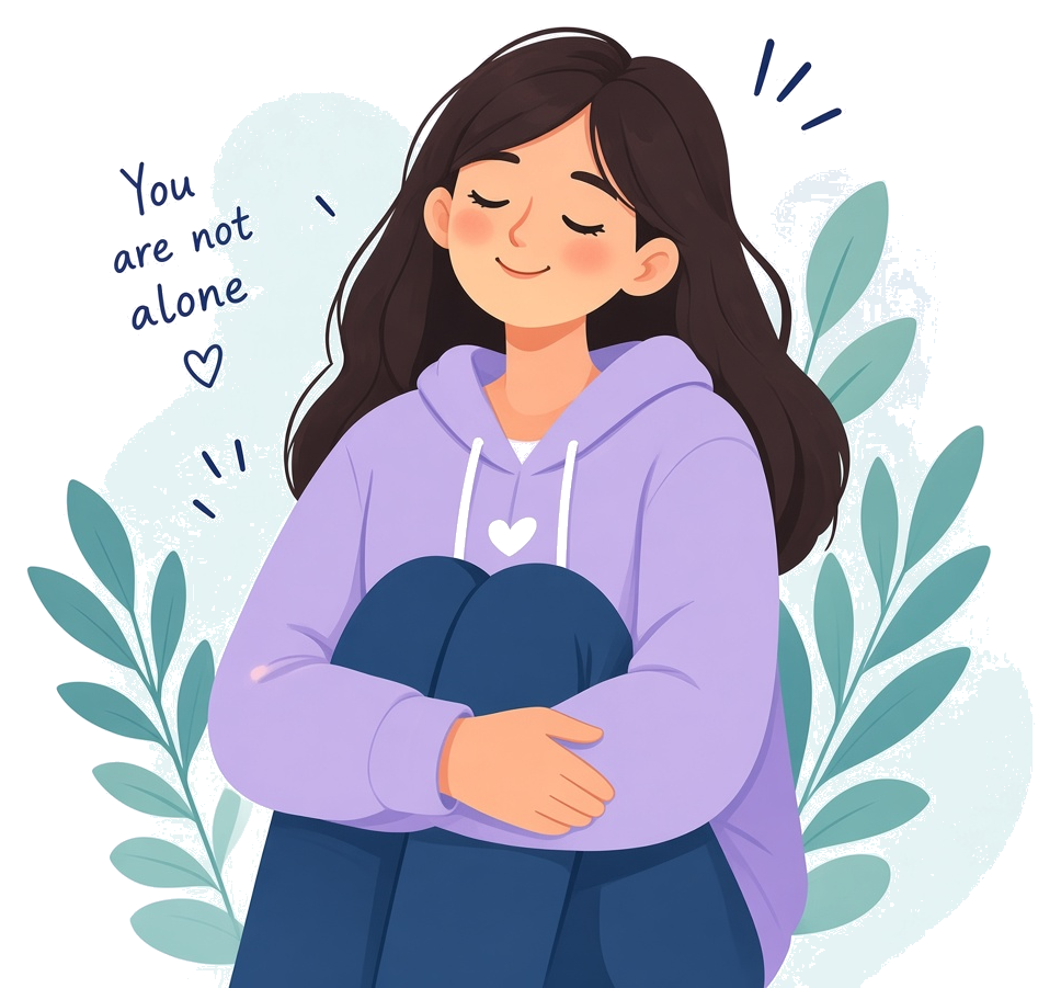 Student feeling supported and calm